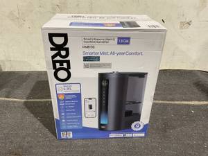 lot 209 image: DREO 1.6 Gal Smart CoolWarm mist Humidifier,Black,60 Hour Runtime, with accurate Sensor and indicator light, Timer