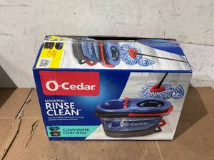 lot 333 image: O-Cedar RinseClean Clean Water Spin Mop and Bucket System