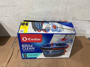 lot 334 image: O-Cedar RinseClean Clean Water Spin Mop and Bucket System