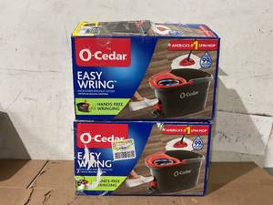 lot 337 image: LOT OF 2 O-Cedar RinseClean Clean Water Spin Mop and Bucket System