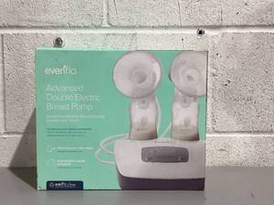 lot 490 image: Evenflo Advanced Double Electric Breast Pump with Breastshields and Milk Storage Bottles
