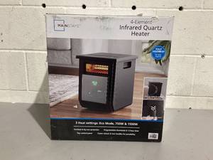 lot 539 image: Mainstays 1500W Electric 4-Element Infrared Cabinet Space Heater for Indoor
