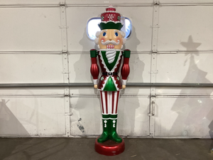 lot 628 image: Peppermint Nutcracker with Music and LED Illumination 6 ft, by Holiday Time