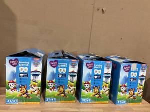 lot 397 image: LOT OF 4 Parents Choice Paw Patrol Training Pants for Boys, 3T4T, 86 Count