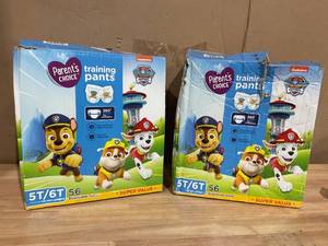 lot 399 image: LOT OF 2 Parents Choice Paw Patrol Training Pants for Boys, 5T6T, 56 Count