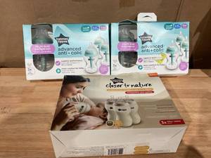 lot 415 image: LOT OF 3 Tommee Tippee Advanced Anti-Colic Fussy Baby Bottle
