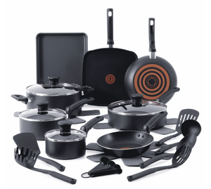 lot 203 image: 22PCS T-fal Kitchen Solutions, Non-Stick Pots and Pans Cookware Set