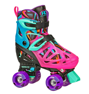 lot 664 image: Roller Derby Girls Adjustable Quad Skates, Glow Size 3-6
