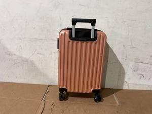 lot 343 image: InUSA Royal Meduim Plastic 4 wheel Luggage- Rose Gold