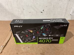 lot 67 image: PNY GeForce RTX 4070 Super 12GB XLR8 Gaming VERTO EPIC-X RGB Overclocked Triple Fan