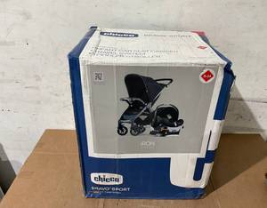lot 87 image: Chicco Bravo Sport Trio Travel System - Iron (Black),