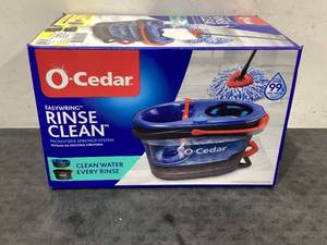 lot 687 image: O-Cedar RinseClean Clean Water Spin Mop and Bucket System  Clean with Clean Water  Removes 99% of Bacteria