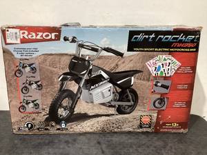 lot 708 image: Razor Dirt Rocket MX350 - Black with Decals Included, 24V Electric-Powered Dirt Bike for Child 8