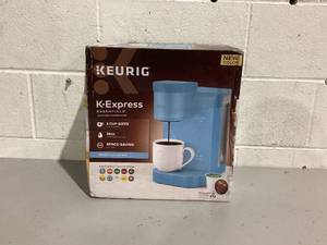 lot 547 image: Keurig K-Express Essentials Pacific Blue Single-Serve K-Cup Pod Coffee Maker