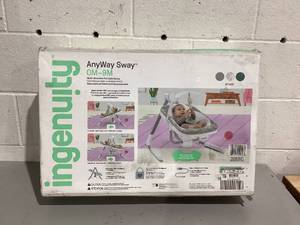 lot 548 image: Ingenuity Anyway Sway Vibrating Portable Infant Baby Swing Spruce