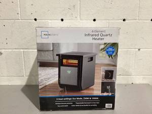 lot 549 image: Mainstays 1500W Electric 4-Element Infrared Cabinet Space Heater for Indoor