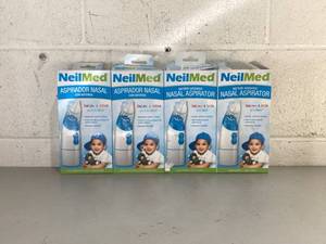 lot 587 image: LOT OF 4 NeilMed Battery Operated Nasal Aspirator, for Babies and Kids