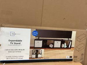 lot 441 image: Mainstays Expandable Side by Side or Stacking TV Stand for TVs up to 70