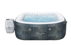 lot 82 image: SaluSpa Monterey AirJet Outdoor Inflatable Square Hot Tub 4-6 Person with Pump