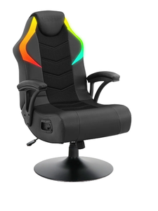 lot 85 image: X Rocker Nemesis RGB Pedestal Gaming Chair - Black