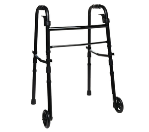 lot 266 image: Equate Folding Walker with Wheels, Black
