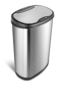 lot 332 image: Nine Stars 13.2 Gallon Trash Can, Motion Sensor Kitchen Trash Can