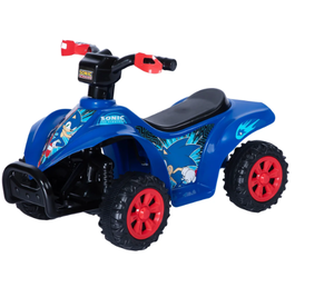 lot 340 image: Sonic ATV Quad, 6V Battery Powered Ride On for Kids Ages 1.5, Blue