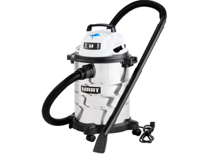 lot 385 image: HART 6 Gallon 5 Peak HP Stainless Steel WetDry Vacuum with Bonus Car Cleaning Kit