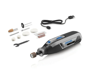 lot 556 image: Dremel Lite 7760-N10W 4V Cordless Rotary Tool with 10 Accessories, Lithium-Ion Battery Powered