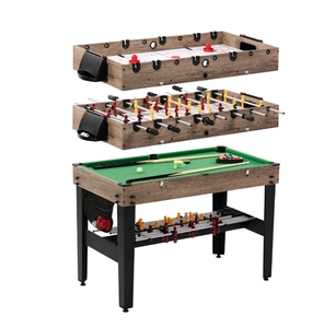 lot 580 image: 3 in 1 Combo Air Powered Hockey, Foosball, and Billiard Game Table, by MD Sports