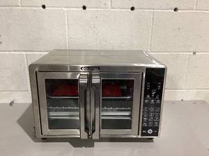 lot 597 image: Gourmia 6-Slice Digital Toaster Oven Air Fryer, with 18 One-Touch Presets & Temp Probe, Stainless Steel