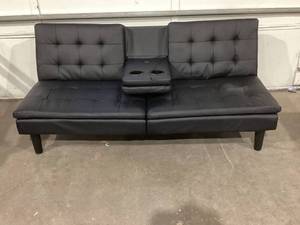 lot 602 image: Mainstays Memory Foam Futon with Cupholder and USB