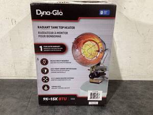 lot 606 image: Dyna-Glo Delux TT15CDGP Propane Powered 15,000-BTU Single Burner Tank Top Radiant Heater