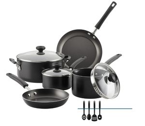 lot 450 image: 12PCS Farberware Easy Clean Nonstick Pots and PansCookware Set