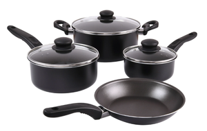 lot 464 image: LOT OF 2 7PCS Mainstays Non Stick Aluminium Cookware Set
