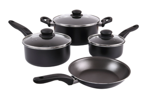 lot 470 image: 7PCS Mainstays Non Stick Aluminium Cookware Set