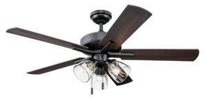 lot 599 image: Better Homes & Gardens 52 Bronze Transitional Ceiling Fan, 5 Reversible Blades