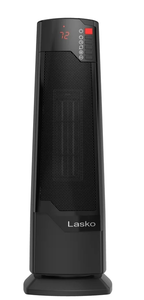 lot 705 image: Lasko 22 1500W Oscillating Ceramic Tower Space Heater with Remote