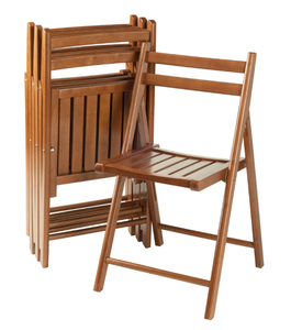 lot 711 image: 4PCS Winsome Wood Robin Folding Chair Set