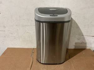 lot 477 image: Nine Stars 21.1 Gallon Trash Can, Motion Sensor Touchless Kitchen Trash Can, Stainless Steel