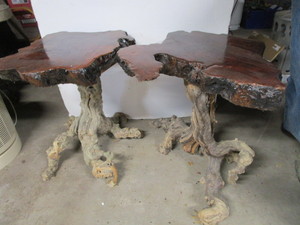 lot 8 image: Grape Vine Based Tables