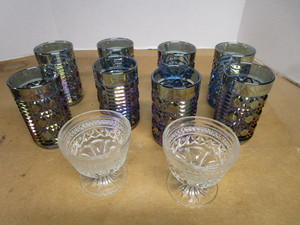 lot 27 image: Blue Tumblers, Sherbets
