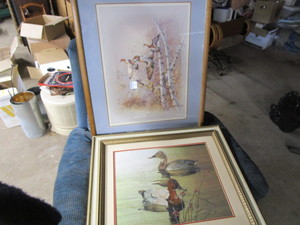 lot 37 image: Framed Art - Ducks