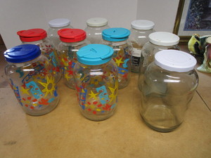 lot 54 image: Glass Gallon Containers