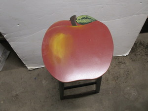 lot 57 image: Wooden Stool - Apple Seat