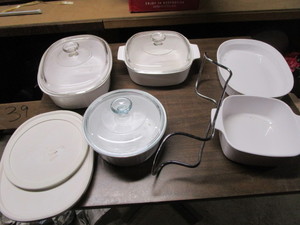 lot 64 image: Corning Casseroles