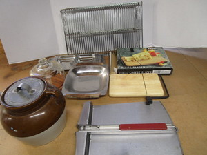 lot 125 image: Racks, Slicers, Bean Crock