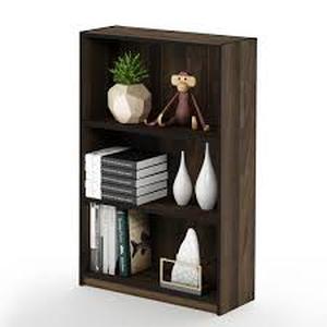 Furinno 40.3 in. Tall Jaya 3-Shelf Columbia Walnut Wood Open Bookcase  Customer Returns See Pictures