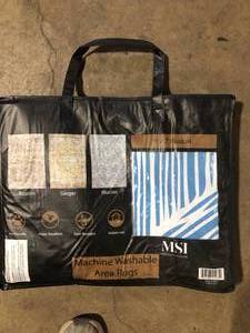 MSI Machine Washable Area Rug  Customer Returns See Pictures