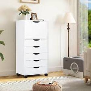 HOMESTOCK White, 6-Drawer 41 in. H x 16 in. W x 19 in. D Wooden File Storage Cabinets for Home Vertical File Cabinet Customer Returns See Pictures